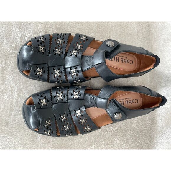 Cobb Hill Leather Sandals Women's 8.5 Black New Balance - Picture 3 of 9